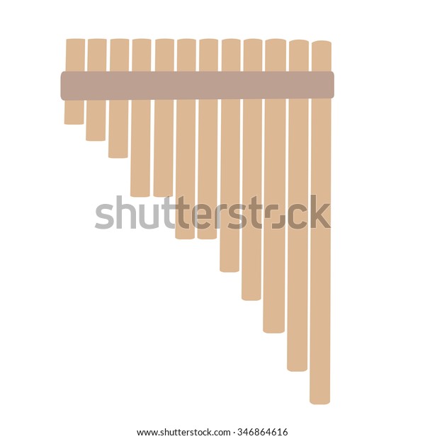 Isolated Sketch Flute Pan On White Stock Vector (Royalty Free) 346864616
