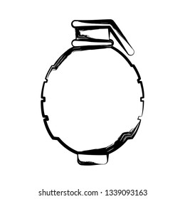 Isolated sketch of a hand grenade. Vector illustration design