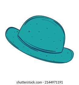 Isolated sketch of a hipster hat Vector