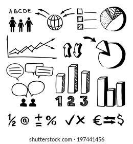Isolated sketch infographic vector