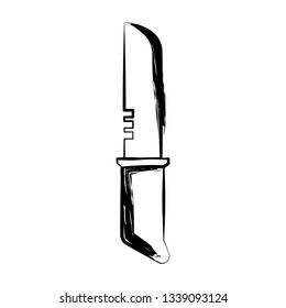Isolated sketch of a knife weapon. Vector illustration design