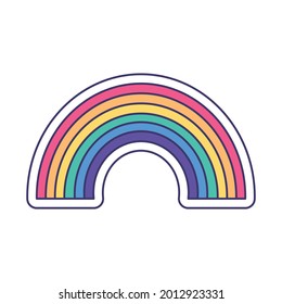 Isolated sketch of a lbgt rainbow Vector