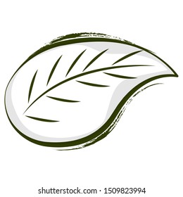 Isolated sketch of a leaf - Vector illustration