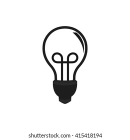 Isolated sketch of a lightbulb on a white background