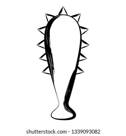 Isolated sketch of a mace. Vector illustration design