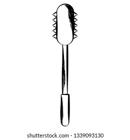 Isolated sketch of a mace. Vector illustration design