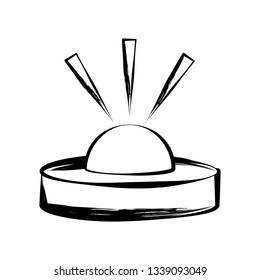 Isolated sketch of a mine. Vector illustration design