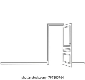 Open Door Sketch Images Stock Photos Vectors Shutterstock