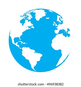 Isolated sketch of our planet, Vector illustration