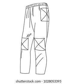 isolated, sketch pants