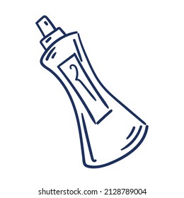 Einzelskizze einer Parfüm-Flasche Vektor