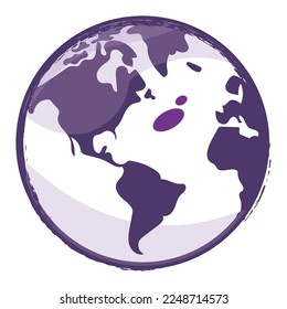 Isolated sketch of a planet icon Vector