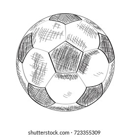Isolated sketch of a soccer ball, Vector illustration
