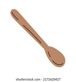 Isolated sketch of a spoon Vector