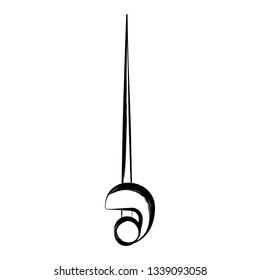 Isolated sketch of a sword. Vector illustration design