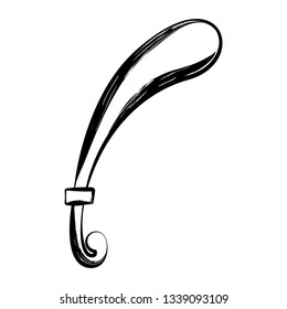 Isolated sketch of a sword. Vector illustration design