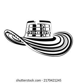Isolated sketch of a traditional colombian hat Vector