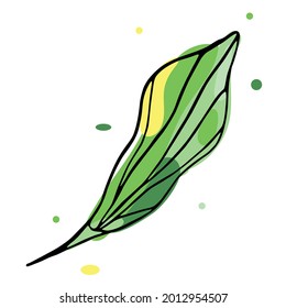 Isolated sketch of a tree leaves Vector illustration