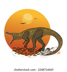 Isolated sketch of a tyranosaurus rex Vector