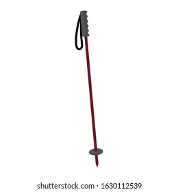 Isolated ski pole image. Winter sports - Vector