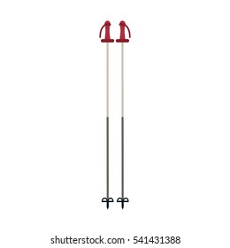 Isolated Ski Poles Design