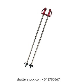 Isolated ski poles design