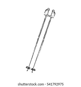Isolated ski poles design
