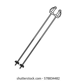 Isolated ski poles design
