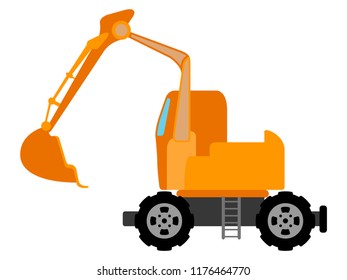 Isolated skid steer loader icon. Construction vehicle. Vector illustration design