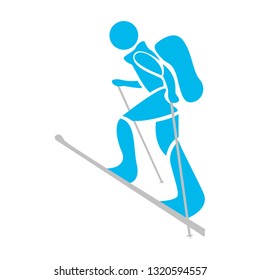 Isolated skiing people icon. Vector illustration design
