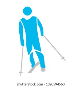 Isolated skiing people icon. Vector illustration design