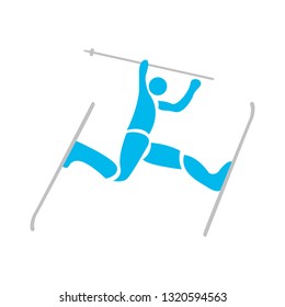 Isolated skiing people icon. Vector illustration design