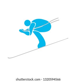 Isolated skiing people icon. Vector illustration design