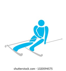Isolated skiing people icon. Vector illustration design