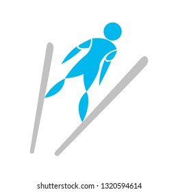 Isolated skiing people icon. Vector illustration design