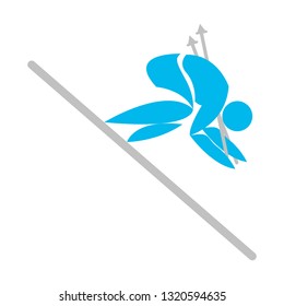 Isolated skiing people icon. Vector illustration design