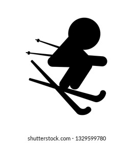 Isolated skiing person icon. Vector illustration design