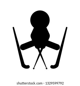 Isolated skiing person icon. Vector illustration design