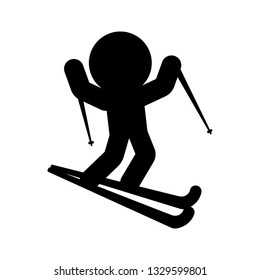 Isolated skiing person icon. Vector illustration design