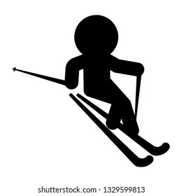 Isolated skiing person icon. Vector illustration design