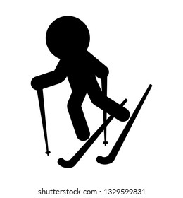 Isolated skiing person icon. Vector illustration design