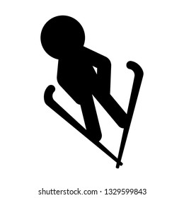 Isolated skiing person icon. Vector illustration design