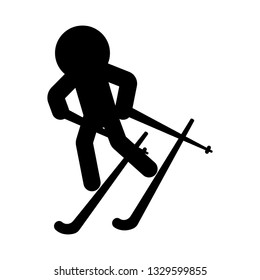 Isolated skiing person icon. Vector illustration design