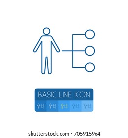 Isolated Skill Outline. Manager; Vector Element Can Be Used For Skill, Manager, Man Design Concept.