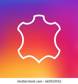 Isolated Skin Outline Symbol On Clean Background. Vector Leather Element In Trendy Style.