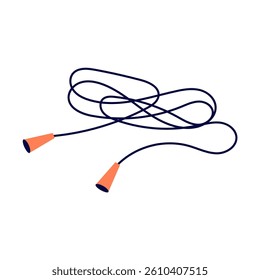 Isolated skipping rope in the gym on a white background