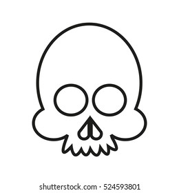 Isolated skull cartoon design