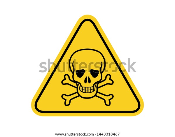 Isolated Skull Crossbones Common Hazards Symbols Stock Vector (Royalty ...