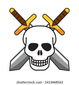 Isolated skull head design vector illustration