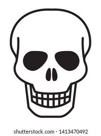Isolated skull head design vector illustration